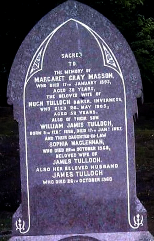 Photo of headstones/Sophia MacLennan d1958 hdstn Tomnahurich Inv